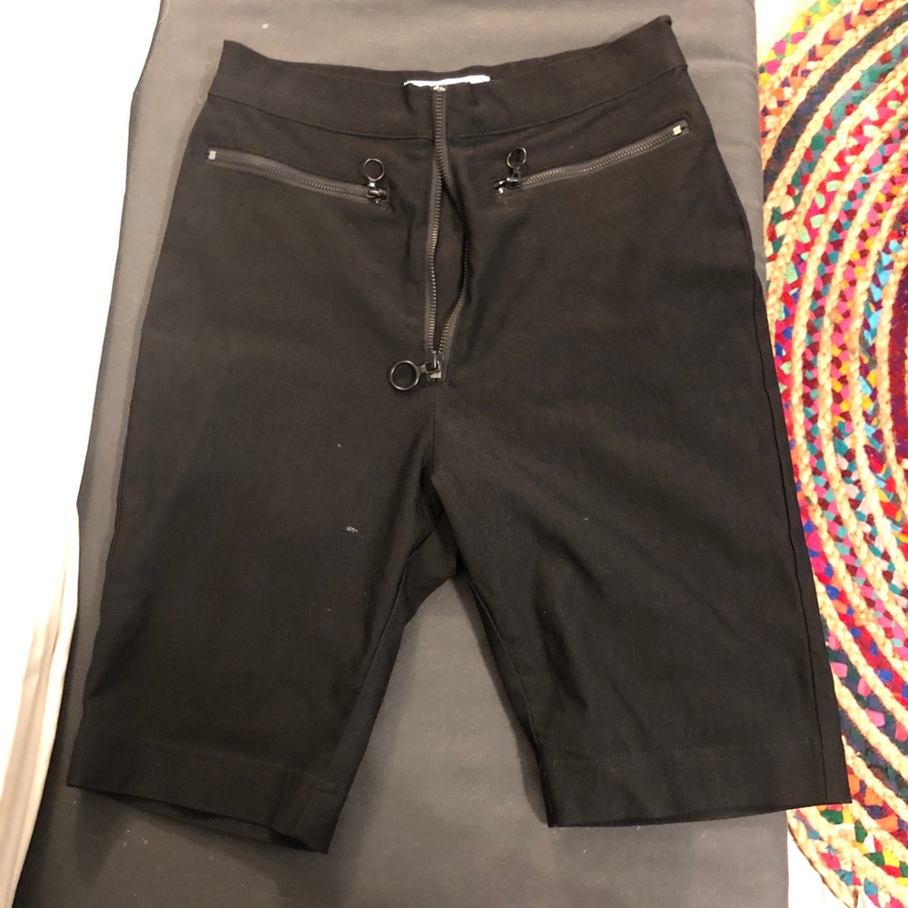 High waisted biker style pants
